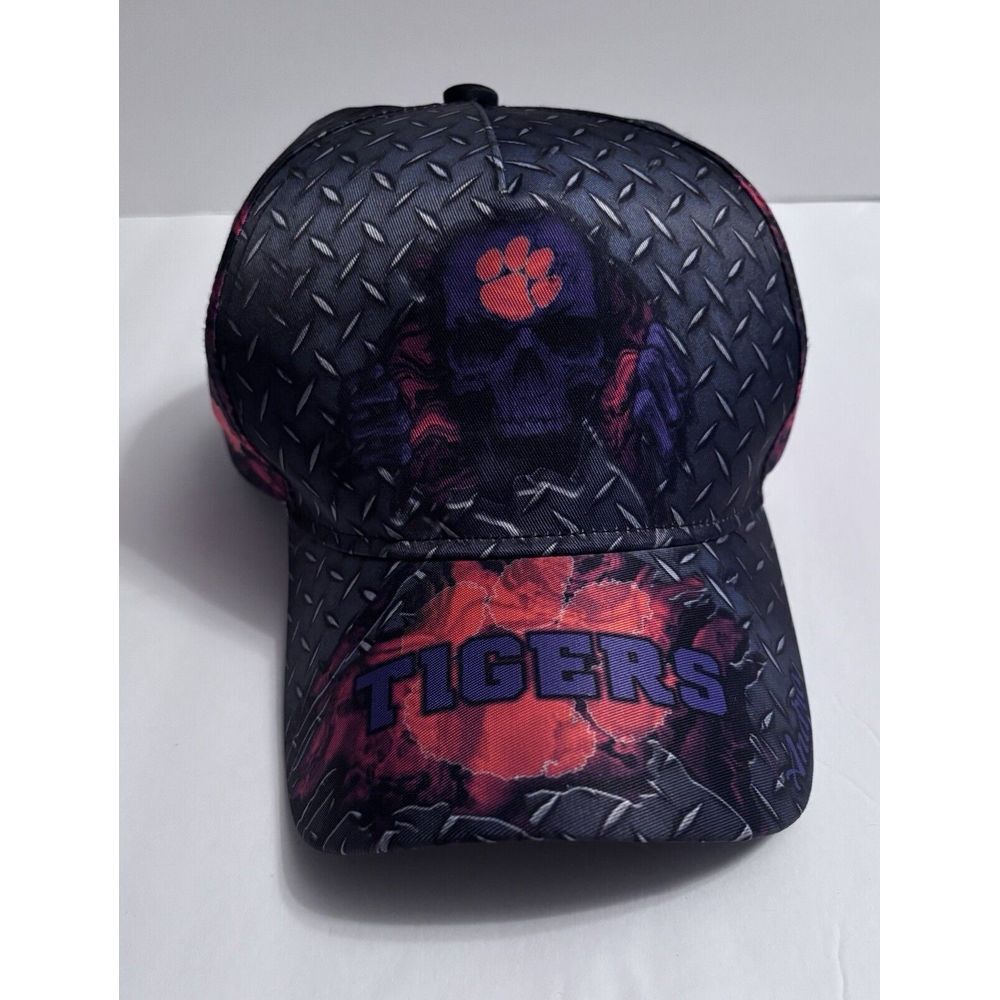 Clemson Tigers SKULL NCAA Adult Bucket Hats, Baseball Basketball Cap, Snapbacks‎